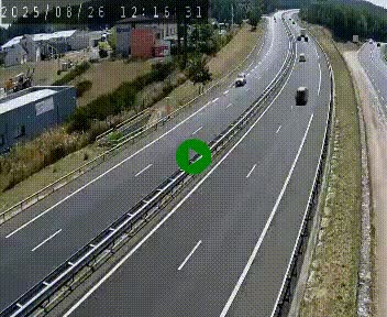 Caméra autoroute A75 à hauteur du col du rocher blanc en direction de Montpellier
