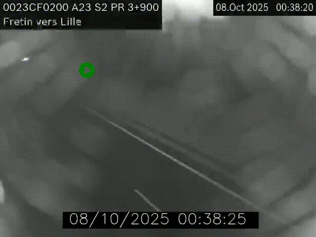 Webcam autoroute A23 à hauteur de Fretin. Vue orientée vers Lille