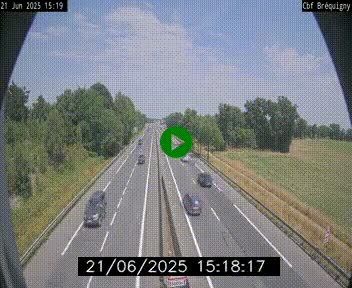 Webcam sur le périphérique de Rennes (N136) à hauteur du quartier Bréquigny, au sud de la ville