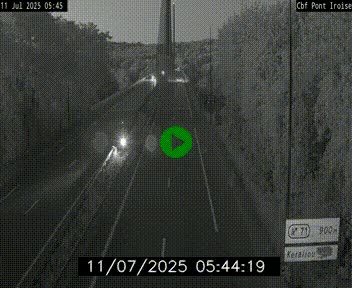 Webcam sur la N165 après le Pont de l'Iroise, à l'entrée de Brest
