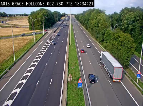 Caméra trafic Belgique - Grâce-Hollogne - E42, jonction avec A604, direction Loncin/Aéroport de Liège -  BK 3.2
