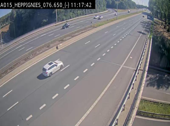 Webcam autoroute Belgique - Heppignies - E42 direction Namur - BK 76.4