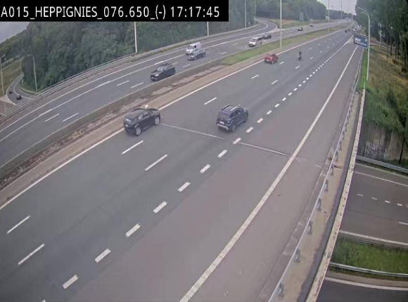 Webcam autoroute Belgique - Heppignies - E42 direction Namur - BK 76.4