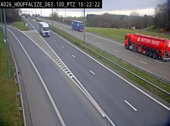 Caméra autoroute Belgique - Houffalize, E25 direction Liège