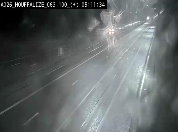 Webcam autoroute des Ardennes (E25/A26) à hauteur d'Houffalize. Vue orientée vers Baraque de Fraiture