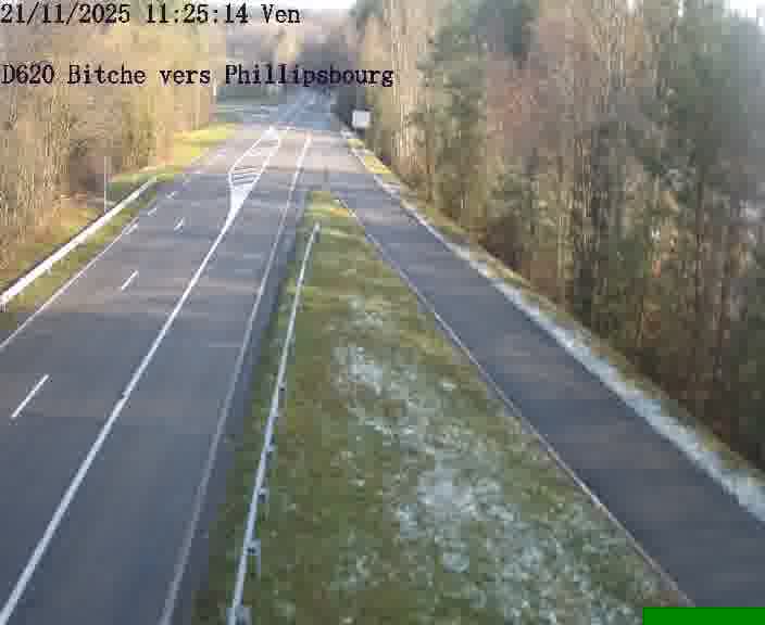Webcam sur la D620, sur le contournement de Bitche. Vue orientée vers Philippsbourg