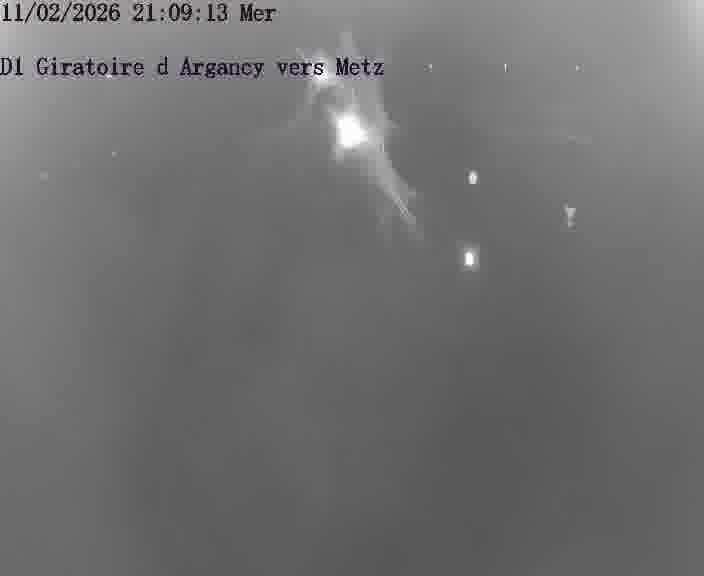 Webcam installée le long de D1 (France) à Argancy, pointée vers Metz, utile pour suivre précisément les conditions de trafic.