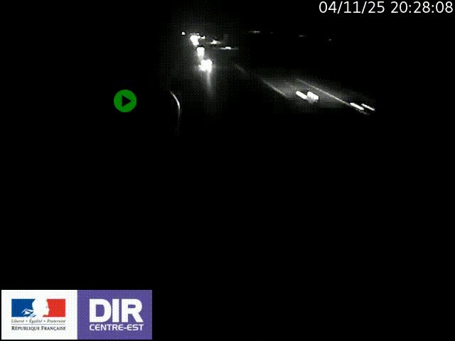 Webcam sur le contournement de Valence, sur la Nationale 7, à la jonction avec la N532, caméra orientée vers Grenoble