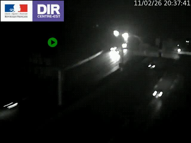 Caméra de circulation routière sur le boulevard périphérique Laurent Bonnevay de Lyon (D383) à hauteur de Bron, avant la jonction avec l'A43. Vue orientée vers l'échangeur