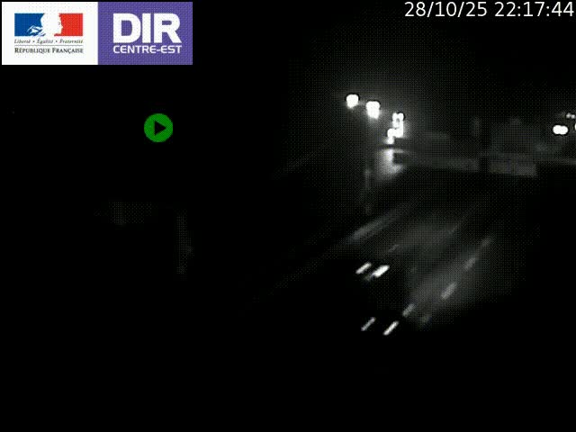 Caméra de circulation routière sur le boulevard périphérique Laurent Bonnevay de Lyon (D383) à hauteur de Bron, avant la jonction avec l'A43. Vue orientée vers l'échangeur