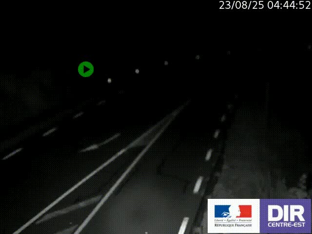 Webcam sur le col Pin Bouchain, vue orientée vers Roanne, en provenance de Lyon sur la nationale 7 (N7)