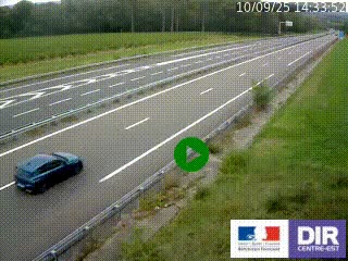 Webcam autoroute sur l'A77 à hauteur de Pouilly-sur-Loire en direction de Nevers