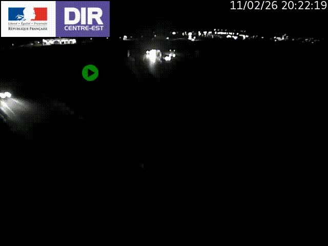 Webcam sur le contournement de Valence, sur la Nationale 7, caméra orientée vers Lyon