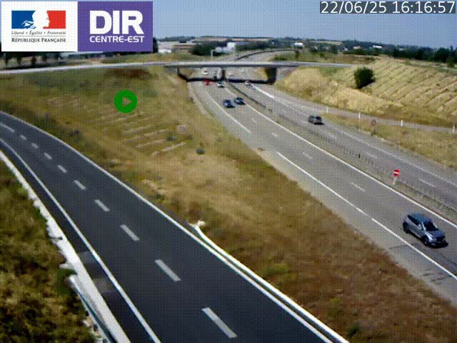 Webcam sur le contournement de Valence, sur la Nationale 7, caméra orientée vers Lyon