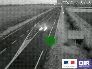 Webcam routière sur la RN7 à hauteur de Toulon-sur-Allier, entre Moulins et Vichy