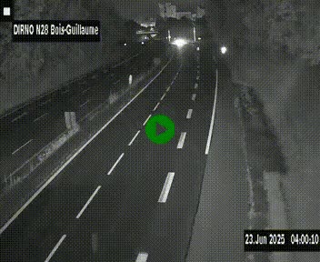 Webcam routière à hauteur de Bois-Guillaume en périphérie de Rouen. Vue orientée vers Rouen