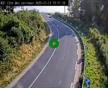 Webcam en haut de la Côte des Carreaux sur la N31 à Avesnes-en-Bray. Vue orientée vers Rouen