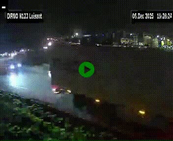 Webcam en périphérie de Chartres sur la N123, à hauteur de Luisant. Vue orientée vers Chartres