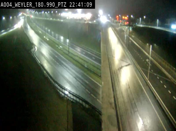 Webcam à la jonction entre la N81 et l'E411 à hauteur de la sortie 32 Longwy/Messancy à Arlon. Vue orientée vers Bruxelles