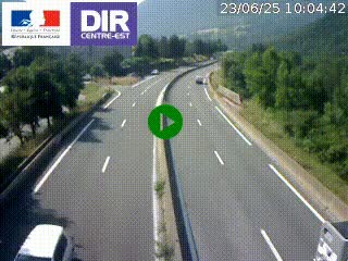 Caméra sur la Nationale 90 (N90) à La Léchère, en direction et à proximité d'Albertville