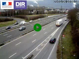Caméra routière à hauteur de la sortie 15 Chambéry-centre au PK 4,103 en direction d'Albertville