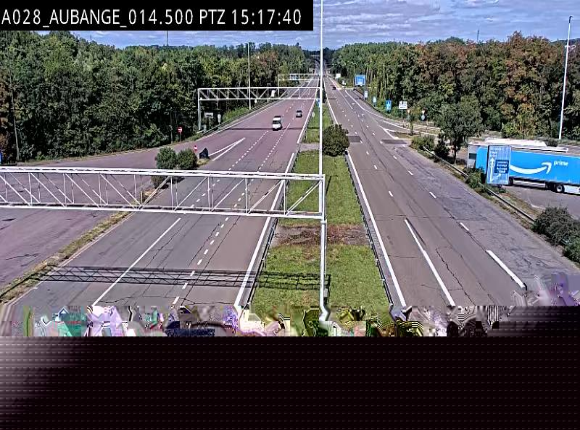 Webcam autoroute Belgique - Aubange - A28 direction Arlon - BK 14