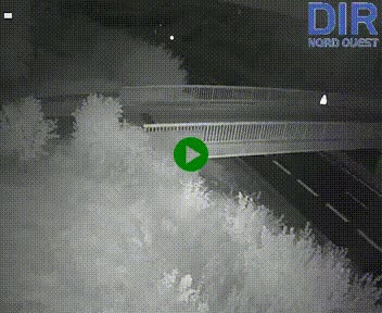 Webcam sur A84 à hauteur de Pont-Farcy, au niveau du pont autoroutier sur la Vire, au sud de Saint-Lô