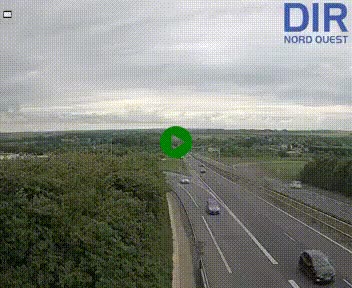 Webcam au début de l'A84 sur le périphérique Ouest de Caen (N814) à hauteur de la sortie 9, Porte de Bretagne
