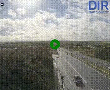 Webcam au début de l'A84 sur le périphérique Ouest de Caen (N814) à hauteur de la sortie 9, Porte de Bretagne