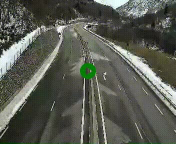 Webcam Porté-Puymorens sur N320, en direction de Pas de la Casa (Andorre)
