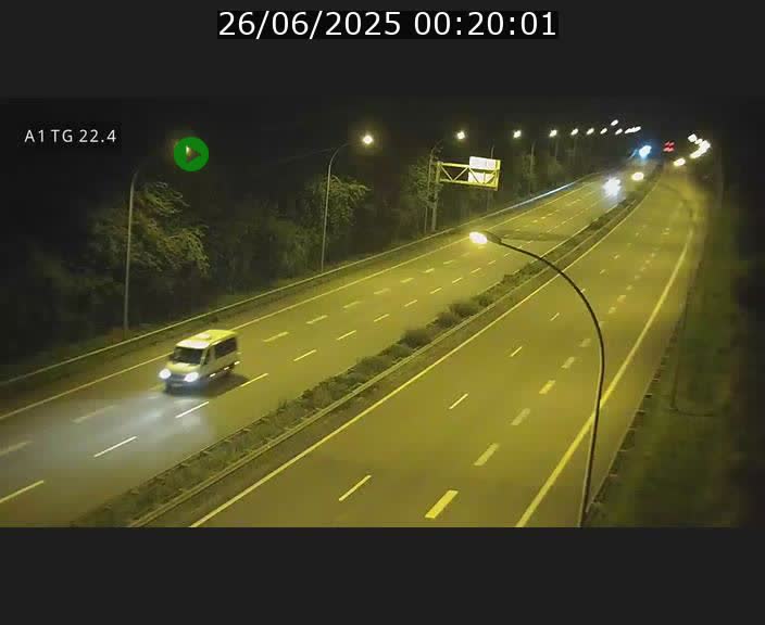 Traffic live webcam Luxembourg Flaxweiler - A1 direction Luxembourg - BK 22.4
