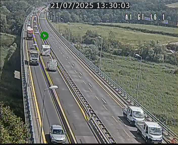 Traffic live webcam Luxembourg Niederanven - A1 direction Allemagne - BK 16.1