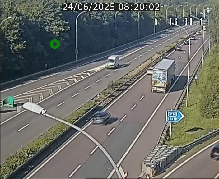 Traffic live webcam Luxembourg Grevenmacher - A1 direction Luxembourg - BK 30.1