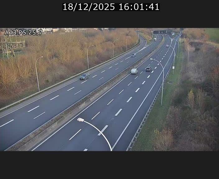 Traffic live webcam Luxembourg Frisange - A13 direction Allemagne - BK 26