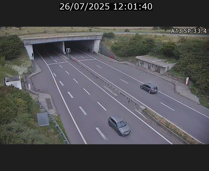 Webcam trafic sur A13 à hauteur d'Altwies en direction de Mondorf-les-bains et en provenance de l'Allemagne