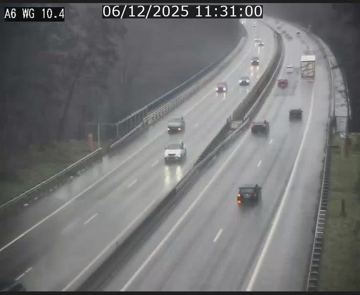 Traffic live webcam Luxembourg Mamer - A6 - BK 10.4 - direction Luxembourg/France/Allemagne