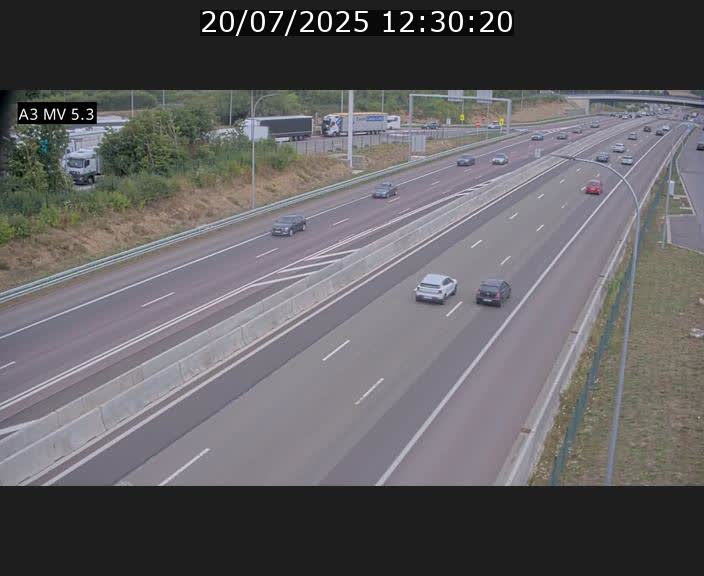 Webcam à l'Aire de Berchem au Luxembourg sur l'A3. Vue orientée vers la France