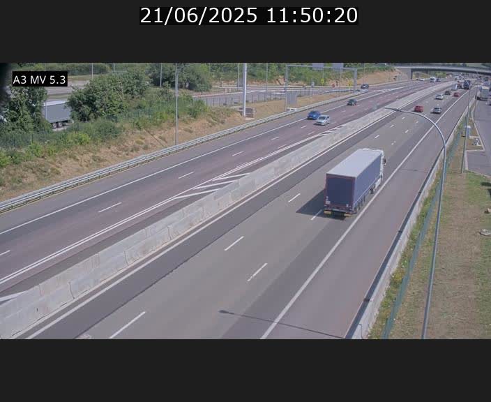Webcam à l'Aire de Berchem au Luxembourg sur l'A3. Vue orientée vers la France