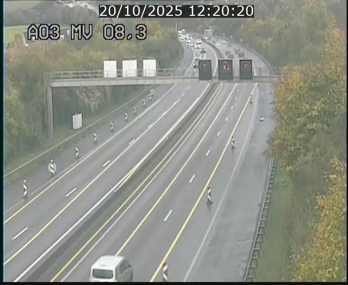 Webcam Autoroute après la Croix de Bettembourg en direction de Luxembourg sur l'A3
