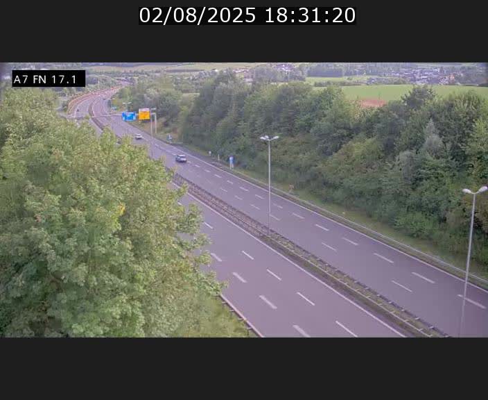 Caméra trafic Luxembourg - A7, Merscherbierg direction Mersch
