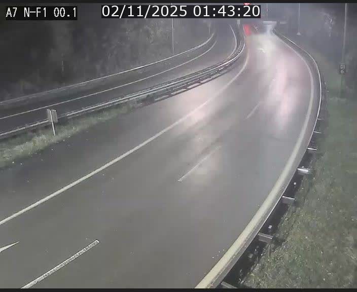 Webcam autoroute Luxembourg A7 située dans la sortie 1 Waldhof, vers la N11, avant le Tunnel Stafelter