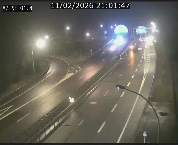 Caméra autoroute Luxembourg A7 - Echangeur Waldhaff - direction Tunnel Stafelter