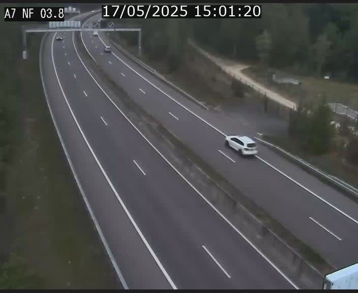 Webcam autoroute A7 au Luxembourg à la sortie du Tunnel Stafelter vers le Nord