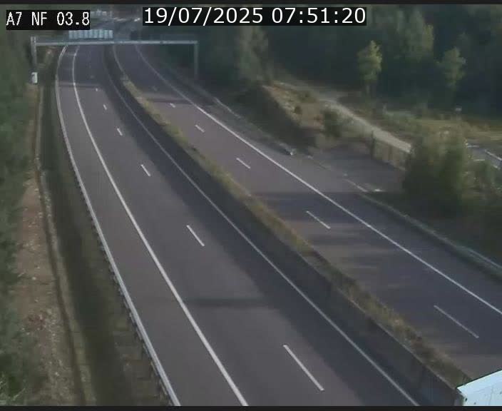 Webcam autoroute A7 au Luxembourg à la sortie du Tunnel Stafelter vers le Nord