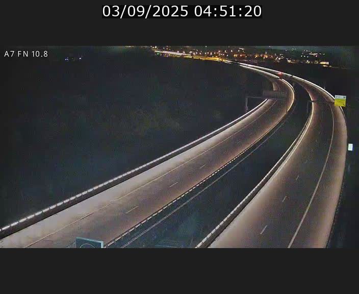 Caméra trafic Luxembourg - A7, Tunnel Gousselerbierg, sortie sud, direction rond-point Lorentzweiler (BK 10.8)