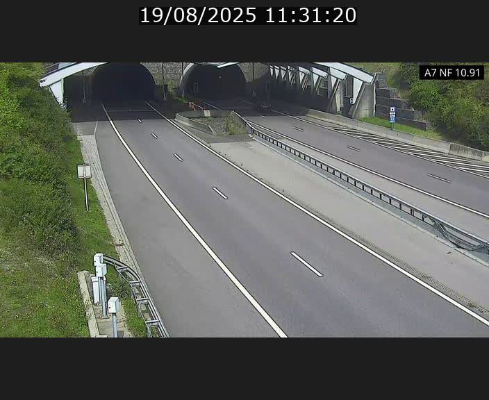 Caméra trafic Luxembourg - A7, Tunnel Gousselerbierg, entrée sud, direction Mersch