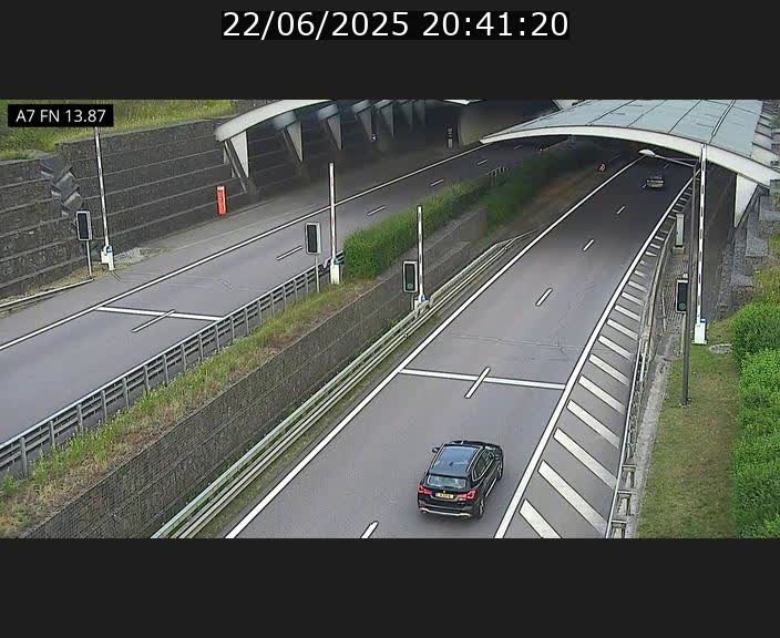 Caméra trafic Luxembourg - A7, Tunnel Gousselerbierg, entrée nord, direction Lorentzweiler
