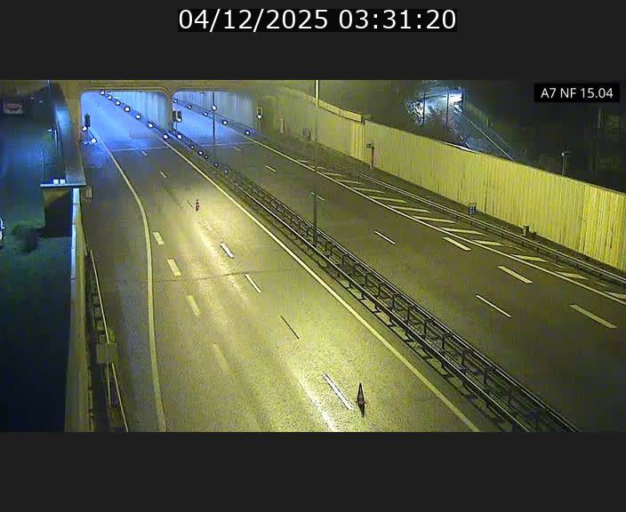 Caméra trafic Luxembourg - A7, Tunnel Mersch, entrée sud, direction Ettelbruck