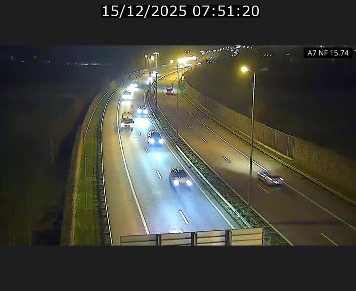 Caméra trafic Luxembourg - A7, Tunnel Mersch, entrée nord, direction Lorentzweiler