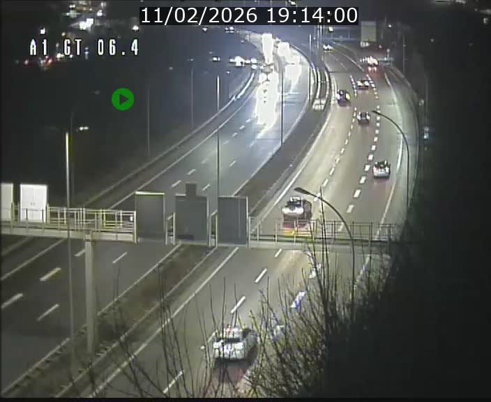 Traffic live webcam Luxembourg Hamm - A1 direction Sandweiler - BK 6.4